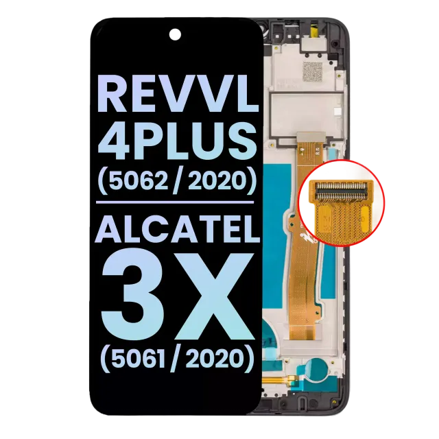 LCD displej s rámečkem pro T-Mobile Revvl 4 Plus (5062 / 2020) / Alcatel 3X (5061 / 2020) (originál OEM) (černá)