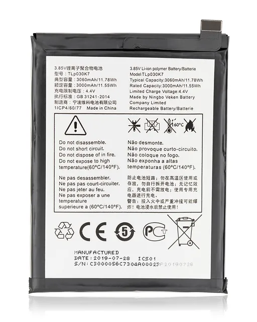 Baterie pro BlackBerry Motion / Alcatel 3V (5032 / 2019) (TLP038B1)