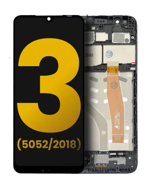 LCD displej s rámečkem pro Alcatel 3 (5052 / 2018) (repasovaný) (černá)