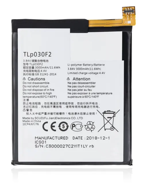 Baterie pro Alcatel One Touch Idol 4S / BlackBerry DTEK60 (TLP030F2 / TLP030F1)