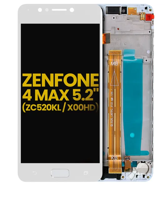 LCD displej s rámečkem pro Asus ZenFone 4 Max 5.2" (ZC520KL / 2017) (repasovaný) (bílá)