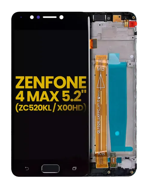 LCD displej s rámečkem pro Asus ZenFone 4 Max 5.2" (ZC520KL / 2017) (repasovaný) (černá)