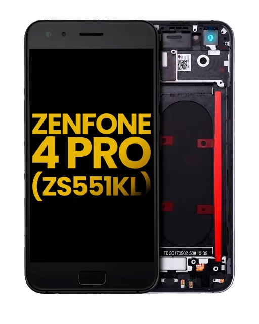 LCD displej s rámečkem pro Asus ZenFone 4 Pro (ZS551KL / 2017) (repasovaný) (černá)