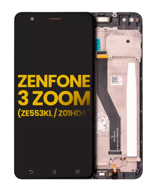 LCD displej s rámečkem pro Asus ZenFone 3 Zoom (ZE553KL / 2017) (repasovaný) (černá)