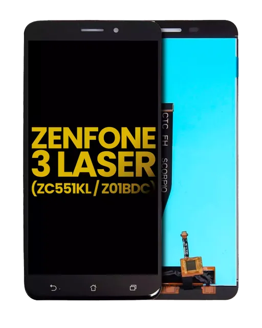 LCD displej bez rámečku pro Asus ZenFone 3 Laser (ZC551KL / 2016) (repasovaný) (černá)