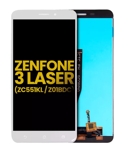 LCD displej bez rámečku pro Asus ZenFone 3 Laser (ZC551KL / 2016) (repasovaný) (bílá)