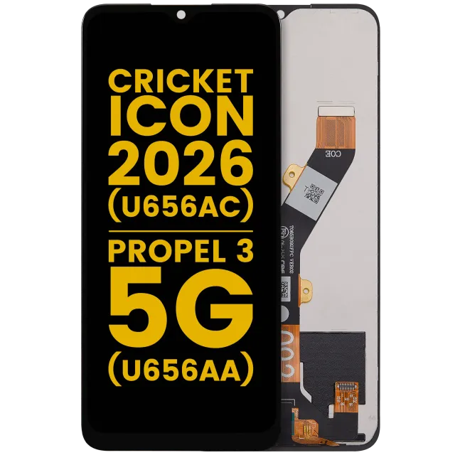 LCD displej bez rámečku pro Cricket lcon (2026) (U656AC) / AT&T Propel 3 5G (U656AA) (repasovaný) (všechny barvy)