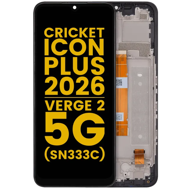LCD displej s rámečkem pro Cricket lcon Plus (2026) (SN333C) / AT&T Verge 2 5G (repasovaný) (všechny barvy)