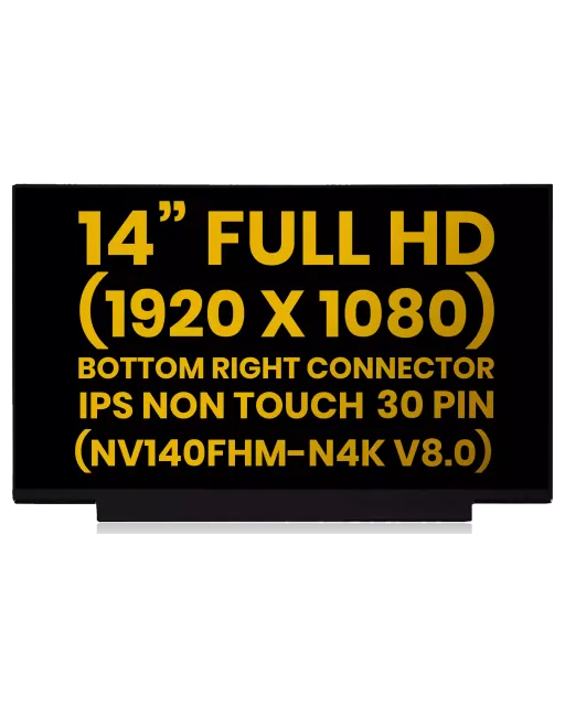 14" LCD Panel (1920x1080, 30 Pin IPS FHD) pro Lenovo / HP / Dell / Acer / ASUS / Toast POS (NV140FHM-N4K V8.0) (Premium) (všechny barvy)