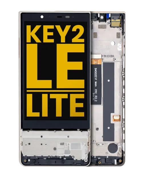 LCD displej s rámečkem pro BlackBerry KEY2 LE / Lite (BBE100 Series) (repasovaný) (Champagne)