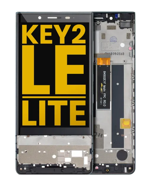 LCD displej s rámečkem pro BlackBerry KEY2 LE / Lite (BBE100 Series) (repasovaný) (Slate)