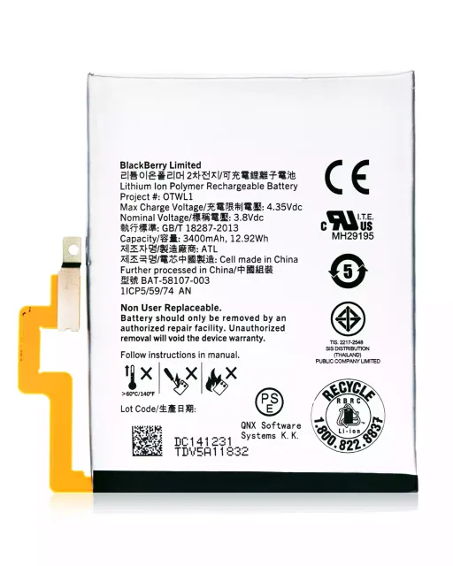 Baterie pro BlackBerry Passport (BAT-58107-003)
