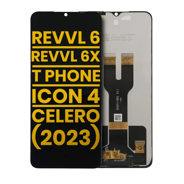 LCD displej bez rámečku pro T-Mobile Revvl 6 / Revvl 6X 5G / T Phone / Cricket Icon 4 / Boost Mobile Celero 5G (2023) (repasovaný) (všechny barvy)