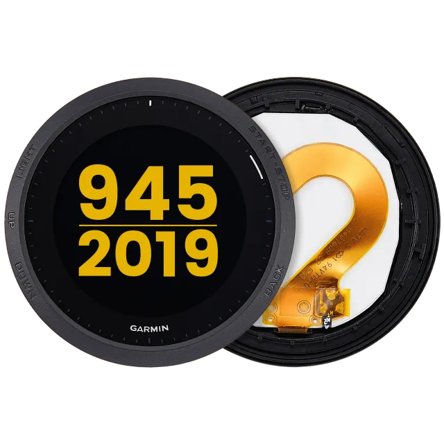 LCD displej s rámečkem pro Garmin Forerunner 945 (2019) (bílá) (Premium)