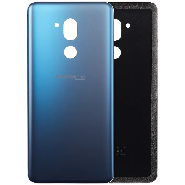 Zadní sklo s lepením (předinstalováno) pro LG G7 One (New Moroccan Blue)