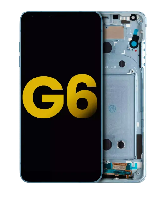 LCD displej s rámečkem pro LG G6 (repasovaný) (Marine Blue)