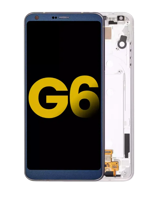 LCD displej s rámečkem pro LG G6 (repasovaný) (Ice Platinum Silver)