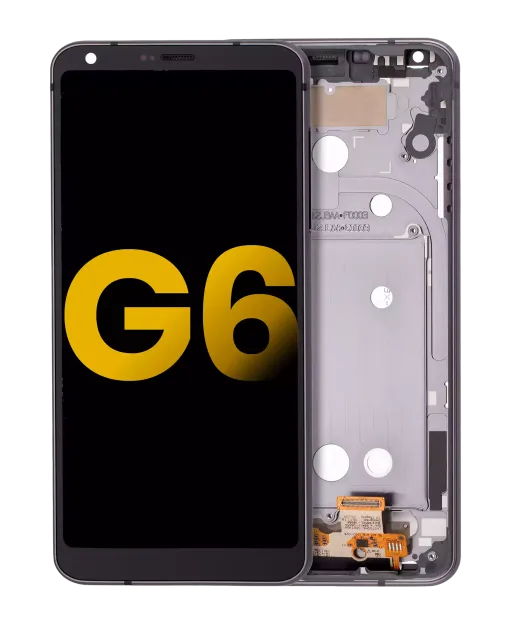 LCD displej s rámečkem pro LG G6 (repasovaný) (Astro Black)