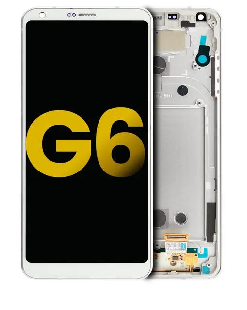 LCD displej s rámečkem pro LG G6 (repasovaný) (Mystic White)