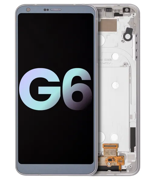 LCD displej s rámečkem pro LG G6 (originál OEM) (Ice Platinum Silver)