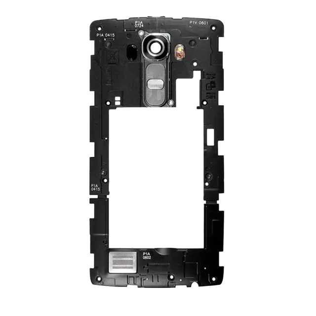 Zadní housing Bezel Panel rám s napájením a flexem tlačítka hlasitosti pro LG G4 (černá)