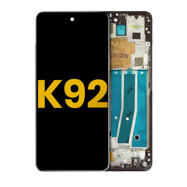 LCD displej s rámečkem pro LG K92 5G (repasovaný) (Titan Gray)