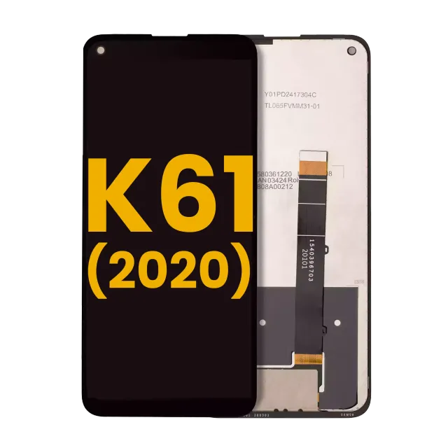LCD displej bez rámečku pro LG K61 (2020) (repasovaný) (černá)