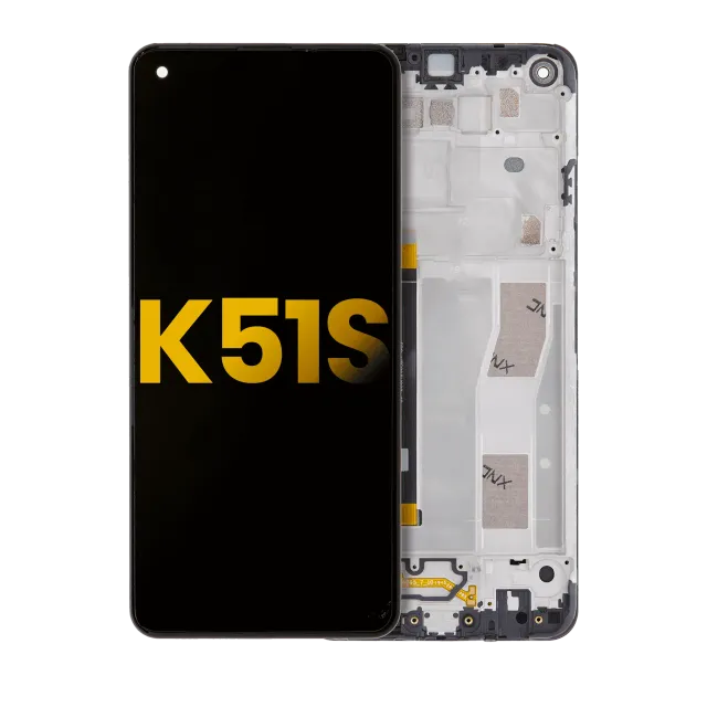 LCD displej s rámečkem pro LG K51S (repasovaný) (všechny barvy)