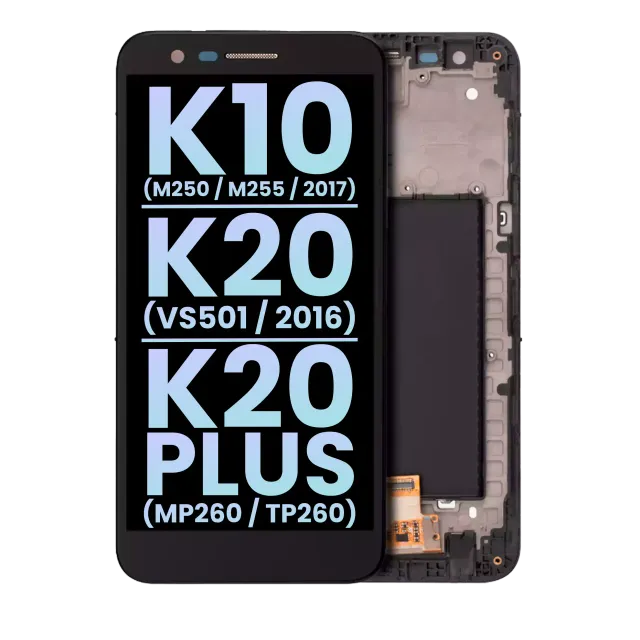 LCD displej s rámečkem pro LG K10 (M250 / M255 / 2017) / K20 (VS501 / 2016) / K20 Plus (MP260 / TP260) (originál OEM) (všechny barvy)