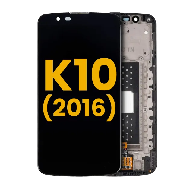 LCD displej s rámečkem pro LG K10 (2016) (repasovaný) (černá)