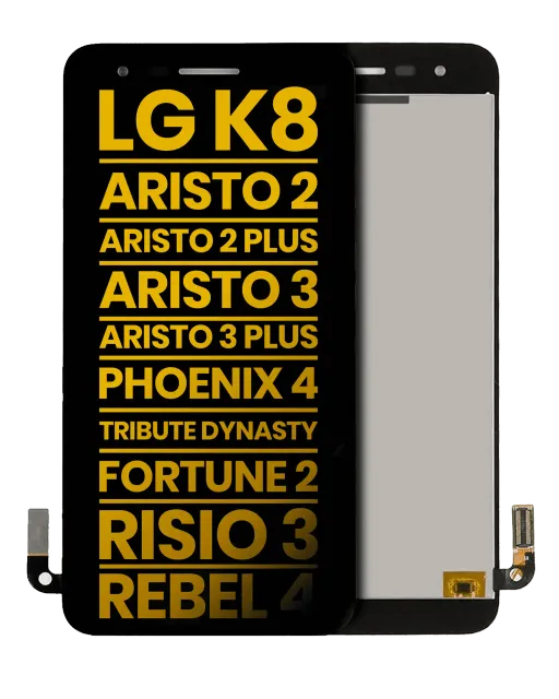 LCD displej bez rámečku pro LG K8 (X210 / 2018) / Aristo 2 / Aristo 2 Plus / Aristo 3 / Aristo 3 Plus / Phoenix 4 / Tribute Dynasty / Empire / Fortune 2 / Risio 3 / Rebel 4 (repasovaný) (černá)