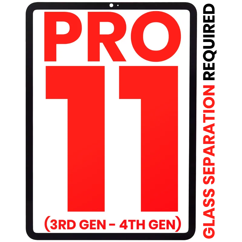 Přední sklo pro iPad Pro 11" 3. gen. (2021) / iPad Pro 11" 4. gen. (2022) (nutné oddělení skla)