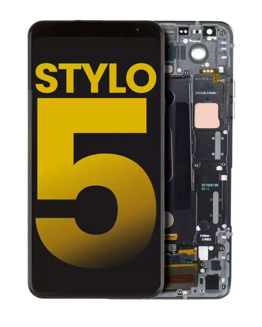 LCD displej s rámečkem pro LG Stylo 5 (repasovaný) (Aurora Black)
