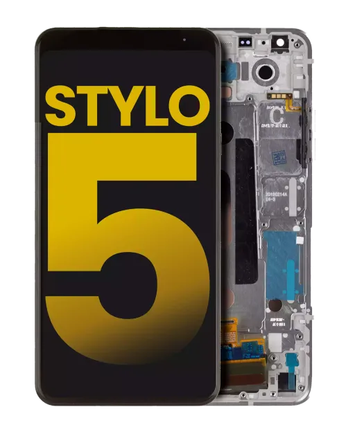 LCD displej s rámečkem pro LG Stylo 5 (repasovaný) (Silvery White)