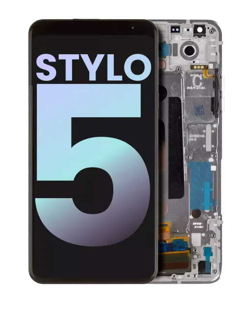 LCD displej s rámečkem pro LG Stylo 5 (originál OEM) (Silvery White)