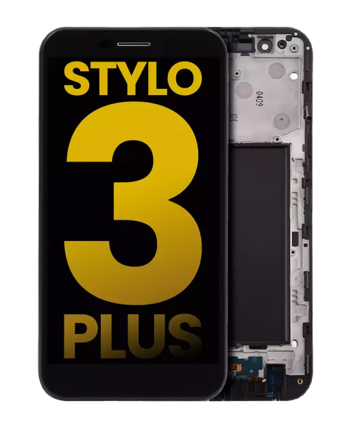 LCD displej s rámečkem pro LG Stylo 3 Plus (TP450 / MP450 / M470) (repasovaný) (černá)