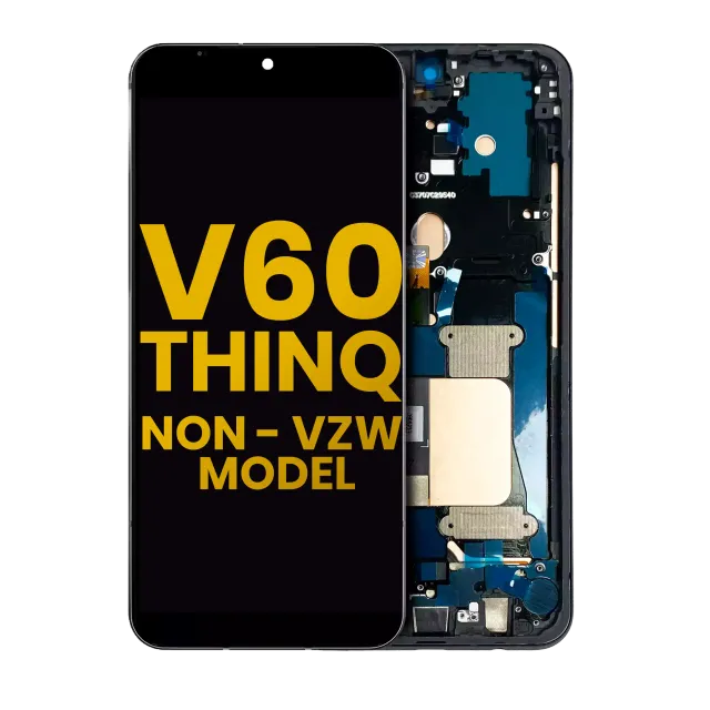 OLED displej s rámečkem pro LG V60 ThinQ 5G (Non-Verizon 5G UW Frame) (repasovaný) (černá)