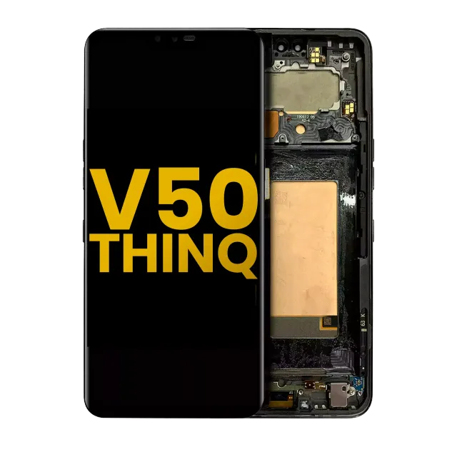 OLED displej s rámečkem pro LG V50 ThinQ 5G (mezinárodní verze) (repasovaný) (Aurora Black)