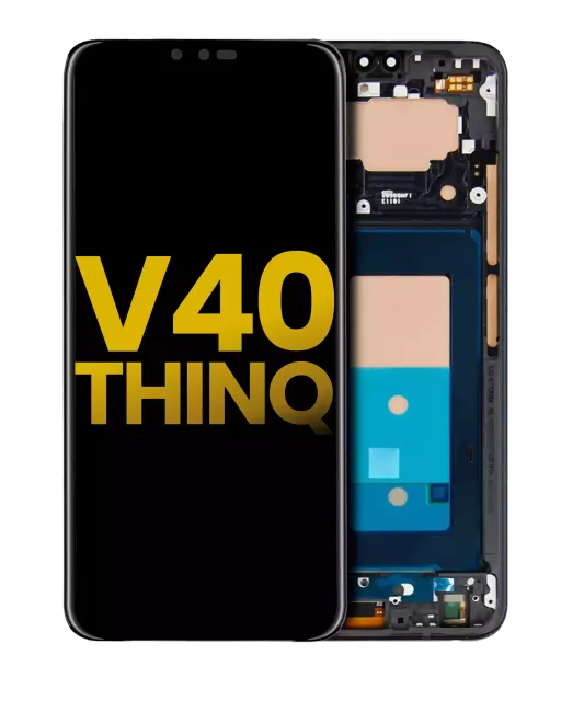 OLED displej s rámečkem pro LG V40 ThinQ (repasovaný) (černá)