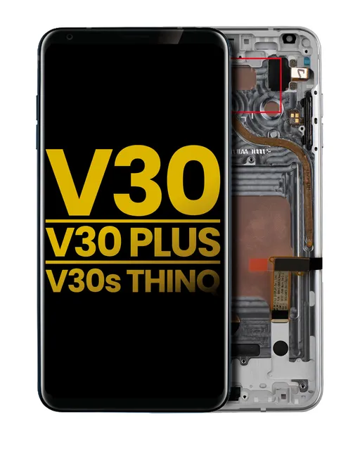 OLED displej s rámečkem pro LG V30 / V30 Plus / V30S ThinQ (repasovaný) (Cloud Silver)