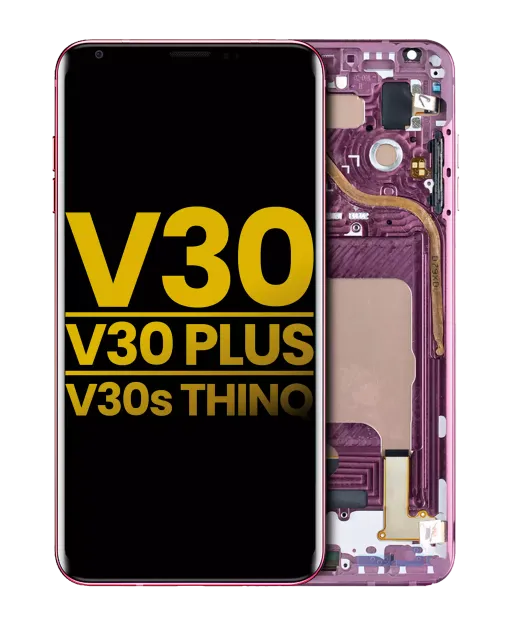 OLED displej s rámečkem pro LG V30 / V30 Plus / V30S ThinQ (repasovaný) (Raspberry Rose)