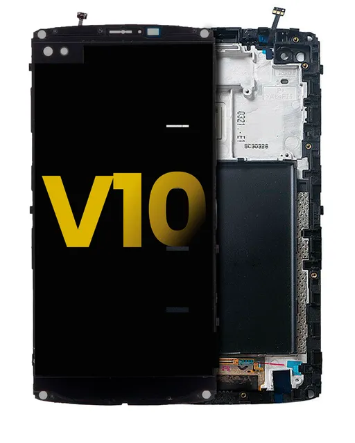 LCD displej s rámečkem pro LG V10 (repasovaný) (černá)