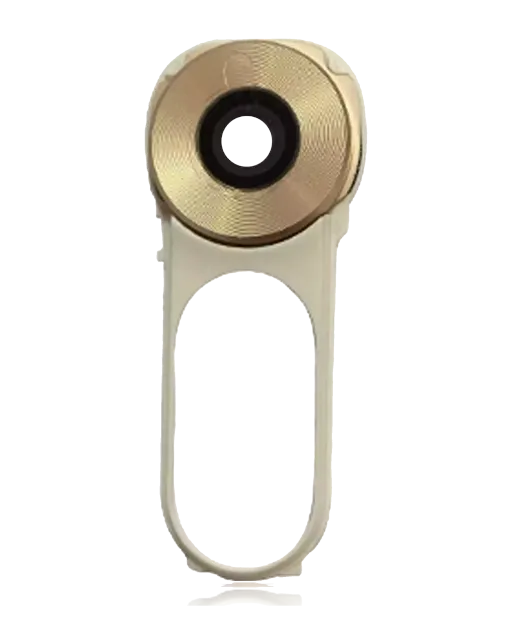Sklíčko zadní kamery s tlačítko rám pro LG V10 (zlatá / bílá)