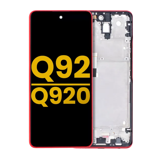 LCD displej s rámečkem pro LG Q92 5G / Q920 (repasovaný) (červená)