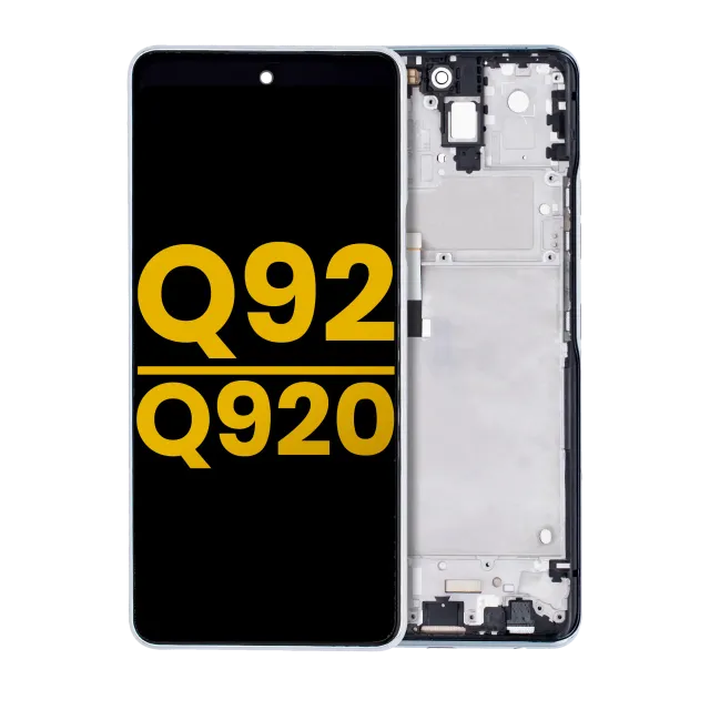 LCD displej s rámečkem pro LG Q92 5G / Q920 (repasovaný) (stříbrná)