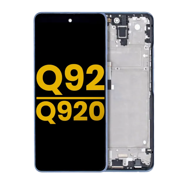 LCD displej s rámečkem pro LG Q92 5G / Q920 (repasovaný) (černá)