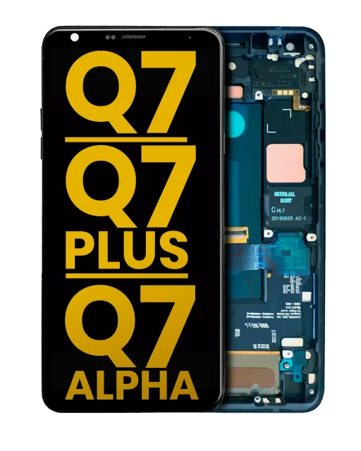 LCD displej s rámečkem pro LG Q7 / Q7 Plus / Q7 Alpha (repasovaný) (Light Blue)
