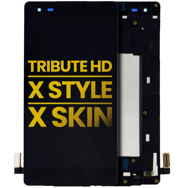 LCD displej s rámečkem pro LG Tribute HD (LS676) / LG X Style (K200 / L53BL / L56VL) / LG X Skin (F740) (repasovaný) (černá)