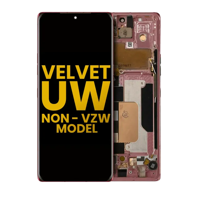 OLED displej s rámečkem pro LG Velvet 5G (Non-Verizon 5G UW Frame) (repasovaný) (červená)