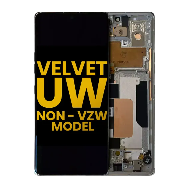 OLED displej s rámečkem pro LG Velvet 5G (Non-Verizon 5G UW Frame) (repasovaný) (stříbrná)